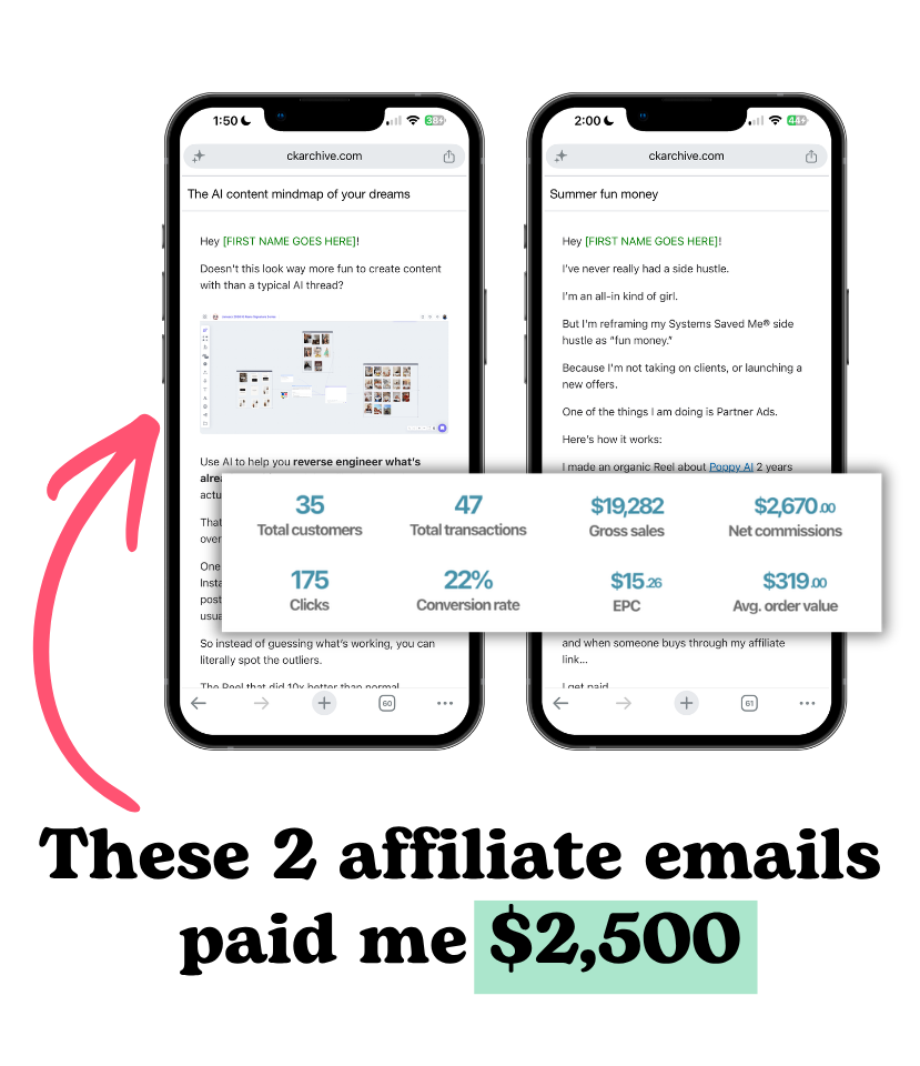 These 2 affiliate emails paid me $2,500